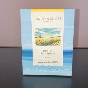 Eastern Shore "Hello Sunshine" Scented Candle - Blue & Yellow Packaging